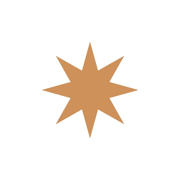 Icono de estrella en diseño plano de moda