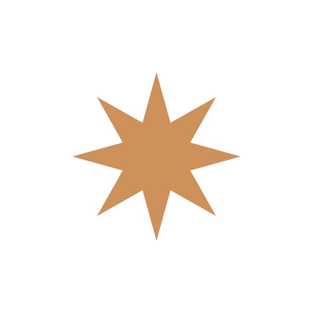 Vector icono de estrella en diseño plano de moda