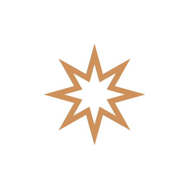 Icono de estrella en diseño plano de moda