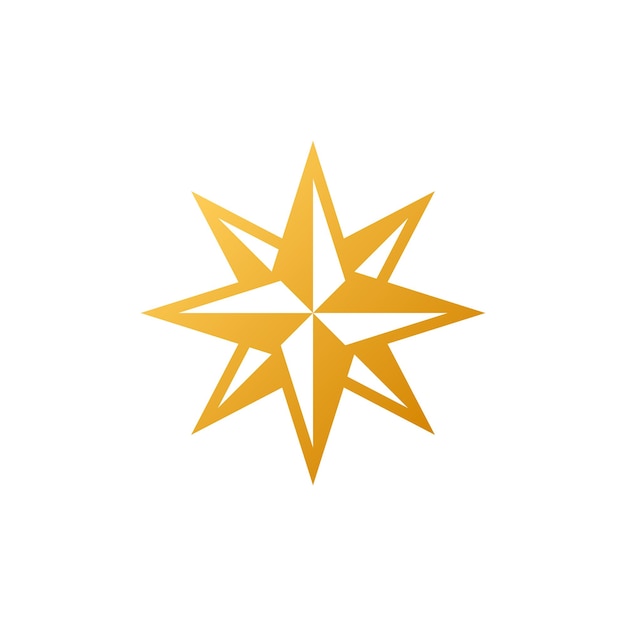 Icono de estrella en diseño plano de moda