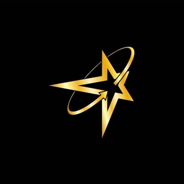 Icono de estrella dorada Diseño de ilustraciones vectoriales de plantilla