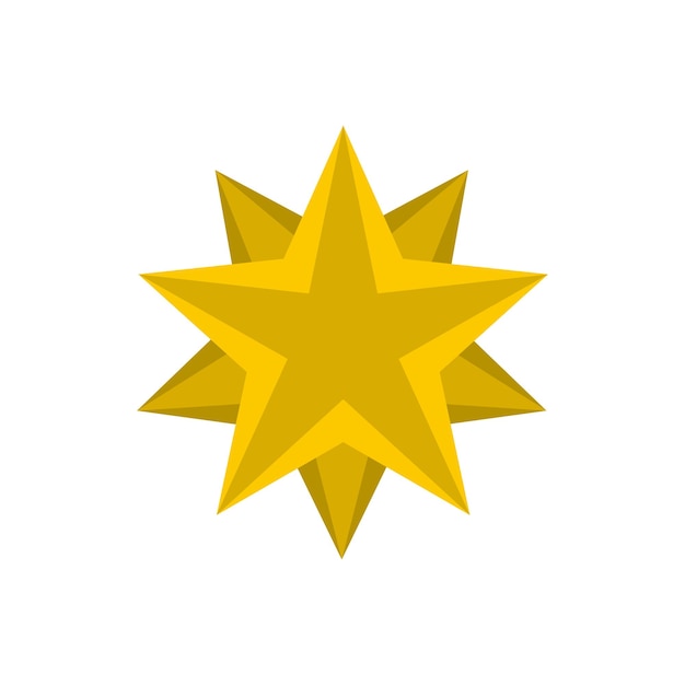 Vector icono de estrella dorada plana icono de estrella dorada universal para usar en la interfaz de usuario web y móvil ilustración vectorial aislada