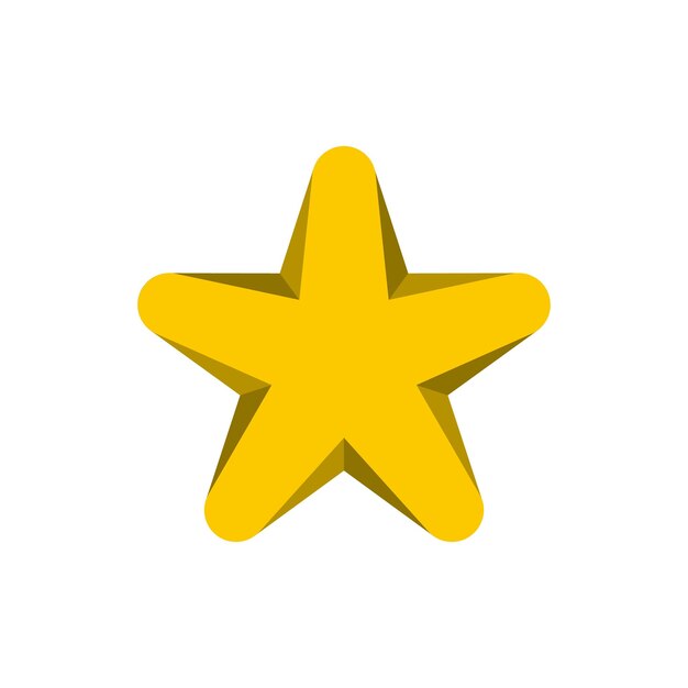 Vector icono de estrella dorada plana icono de estrella dorada universal para usar en la interfaz de usuario web y móvil ilustración vectorial aislada