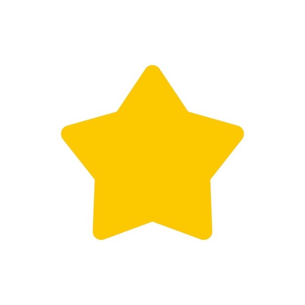 Icono de estrella dorada plana Icono de estrella dorada universal para usar en la interfaz de usuario web y móvil ilustración vectorial aislada