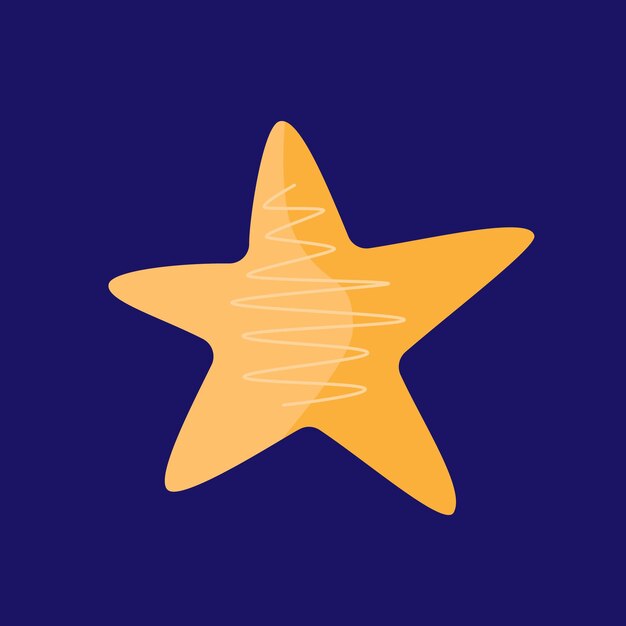 Vector icono de estrella ilustración vectorial de año nuevo y decoración navideña dibujo de asterisco brillante para el diseño de tarjetas de felicitación navideña dibujado a mano de signo de estrella festivo