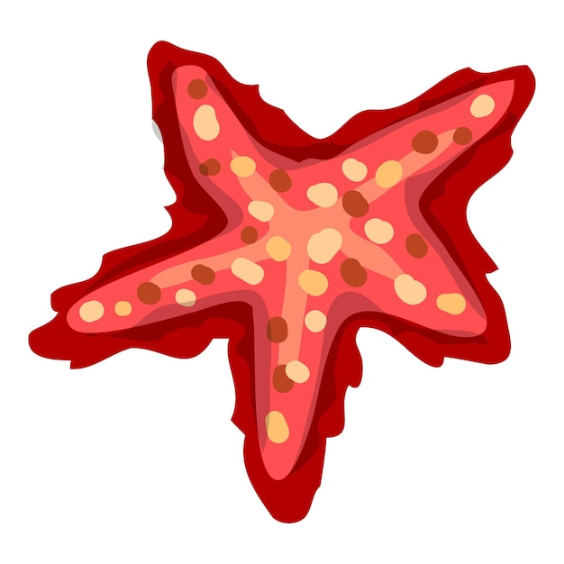 Vector icono de estrella de mar de acuario caricatura de icono de vector de estrella de mar de acuario para diseño web aislado sobre fondo blanco