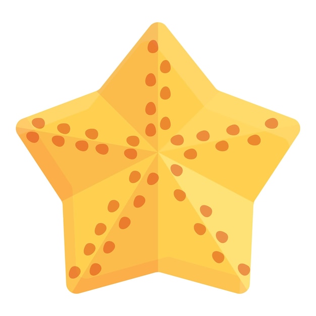 Icono de estrella de mar de fiesta de verano Caricatura de icono de vector de estrella de mar de fiesta de verano para diseño web aislado sobre fondo blanco
