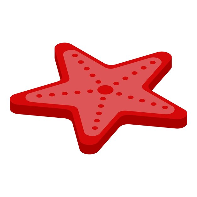 Vector icono de estrella de mar isométrico de icono de vector de estrella de mar para diseño web aislado sobre fondo blanco