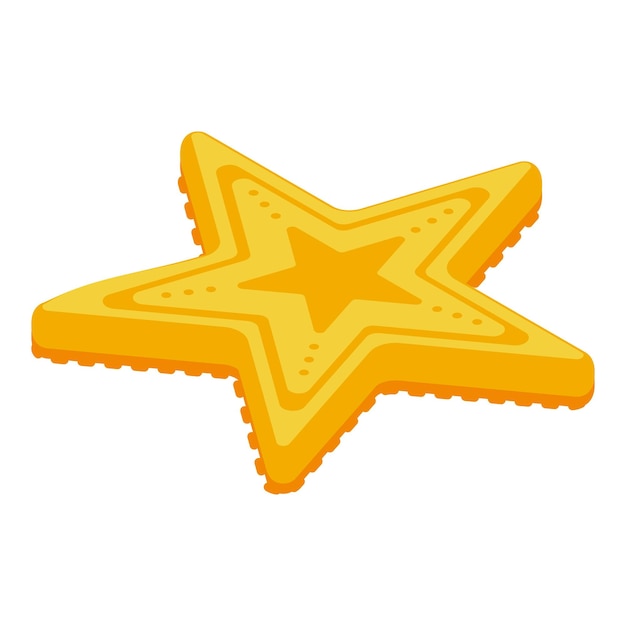 Icono de estrella de mar vector isométrico vacaciones en la playa Costa de vacaciones
