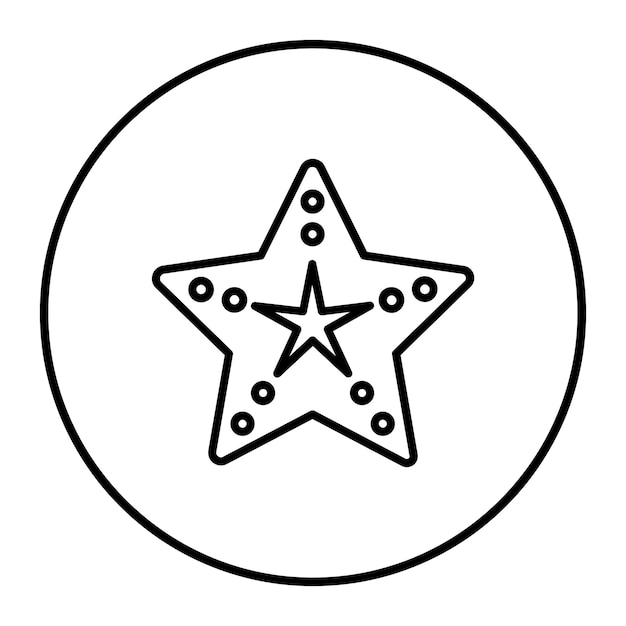 El icono de la estrella de mar