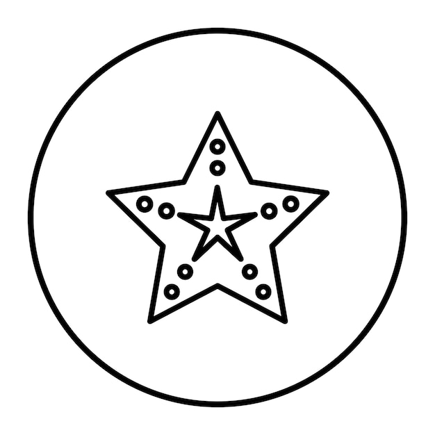 El icono de la estrella de mar