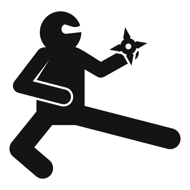Icono de estrella ninja Ilustración simple del icono de vector de estrella ninja para diseño web aislado sobre fondo blanco