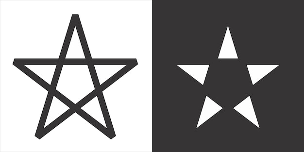 icono de estrella del pentágono