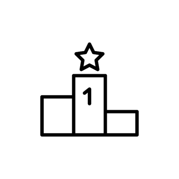 El icono de la estrella del podio