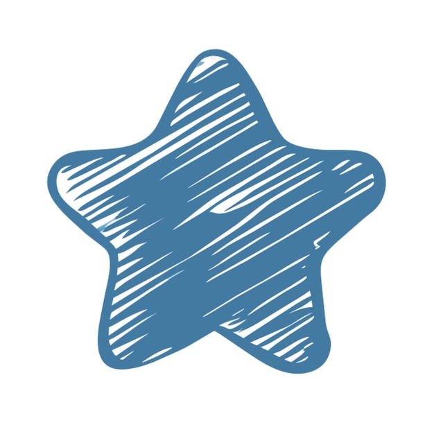 icono de estrella rellenado desigual
