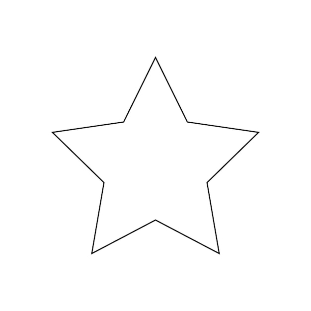 Vector icono de estrella sobre fondo blanco