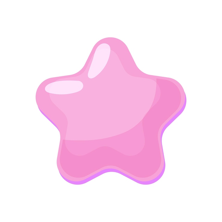 Vector icono de estrella vectorial símbolo de estrella rosa brillante