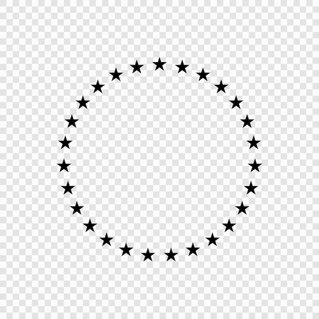 Icono de estrellas en círculo