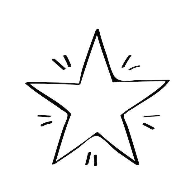 Icono de estribillo Ilustración vectorial de una estrella abstracta para crear bocetos Aislado en blanco