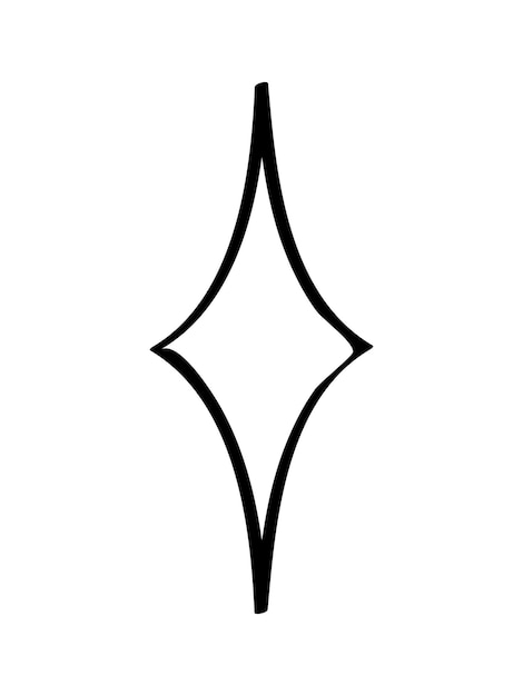 Icono de estribillo Ilustración vectorial de una estrella abstracta para crear bocetos Aislado en blanco
