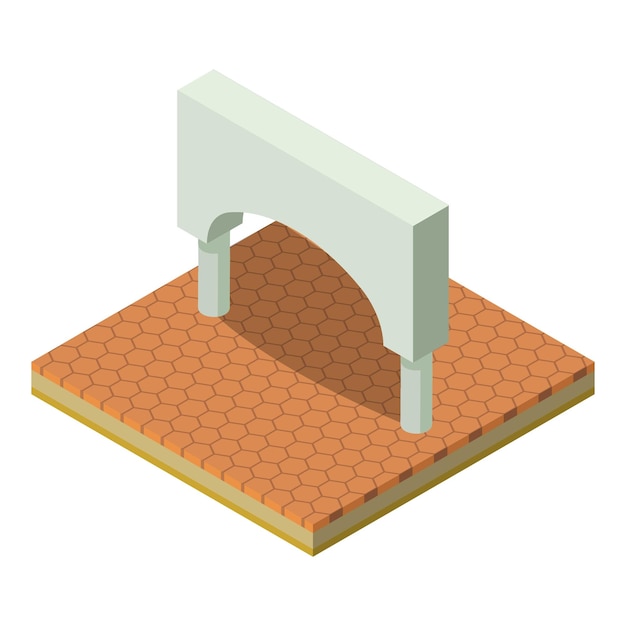 Icono de estructura arqueada Ilustración isométrica del icono de vector de estructura arqueada para web