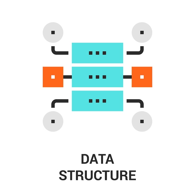 Vector icono de estructura de datos