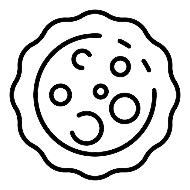 Icono de estructura de estreptococo Icono de vector de estructura de estreptococo de esquema para diseño web aislado sobre fondo blanco