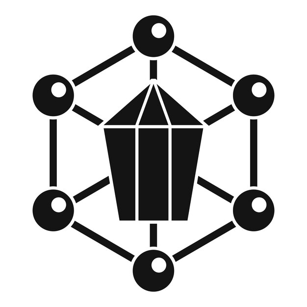 Icono de estructura de nanotecnología Ilustración simple del icono de vector de estructura de nanotecnología para diseño web aislado sobre fondo blanco