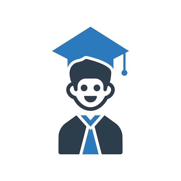 El ícono del estudiante de graduación