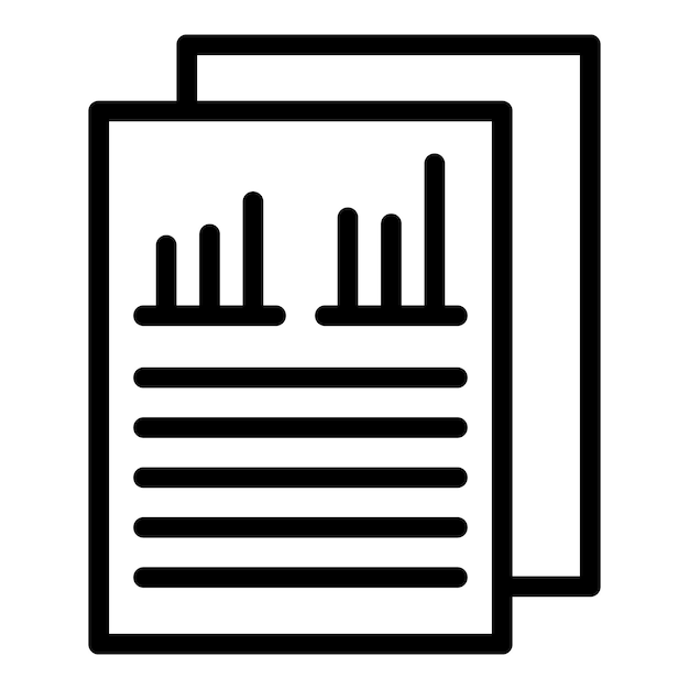 Icono de estudios de mercado de presupuesto Esquema de estudios de mercado de presupuesto icono vectorial para diseño web aislado sobre fondo blanco