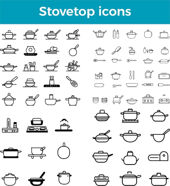 icono de estufa electrodoméstico de cocina quemador vectorial cocina de gas superficie de cocción eléctrica