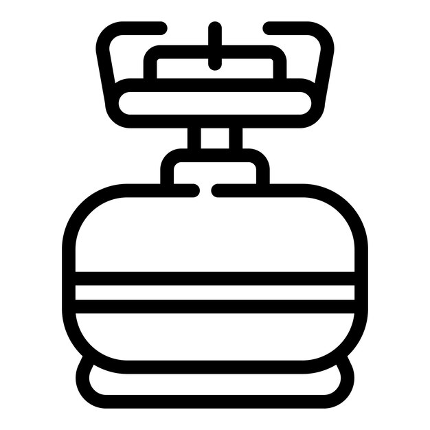 Icono de estufa de gas de senderismo Esquema de icono de vector de estufa de gas de senderismo para diseño web aislado sobre fondo blanco