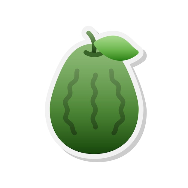 Icono de etiqueta de aguacate ilustración vectorial