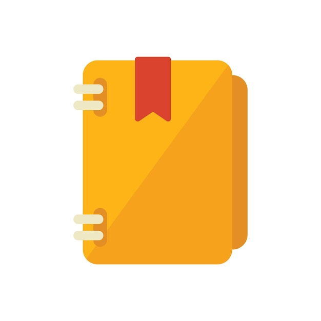 Icono de etiqueta de diccionario vector plano Marca de libro Espacio de marcador aislado