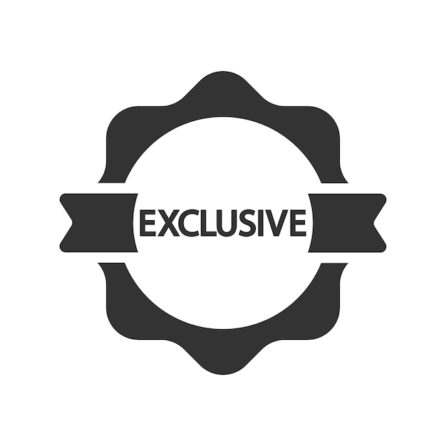 Ícono de etiqueta de etiqueta exclusiva
