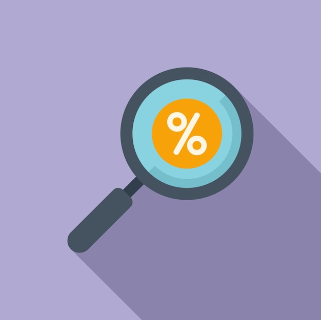 Icono de etiqueta de porcentaje de venta vector plano Mercado social Precio de proceso