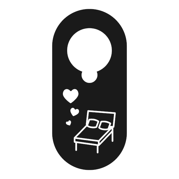 Icono de etiqueta de puerta de recién casado Ilustración simple de icono vectorial de etiquette de puerta de recientemente casado para diseño web aislado en fondo blanco