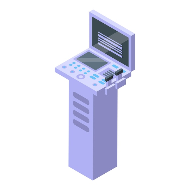 Icono de examen de ecografía vector isométrico Ultrasonido embarazada Examen de bebé