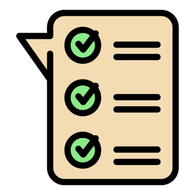 Icono de examen en línea Contorno de examen en Internet Icono vectorial de color plano aislado