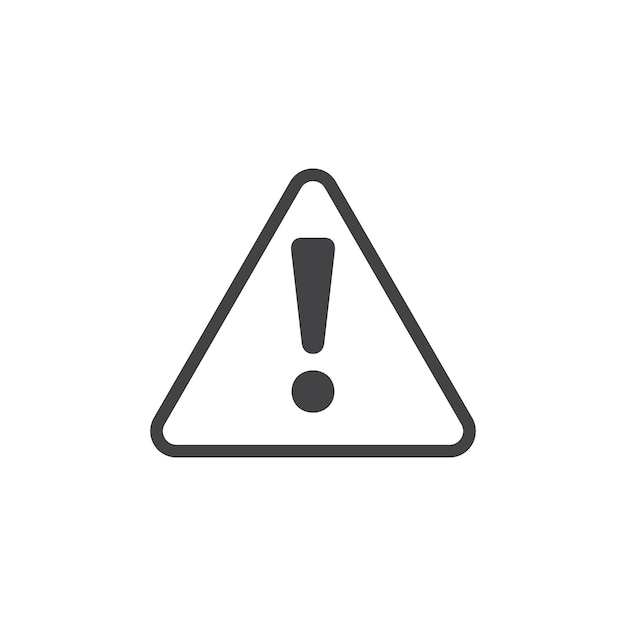 Ícono de exclamación de alarma Marca de símbolo en estilo llenado
