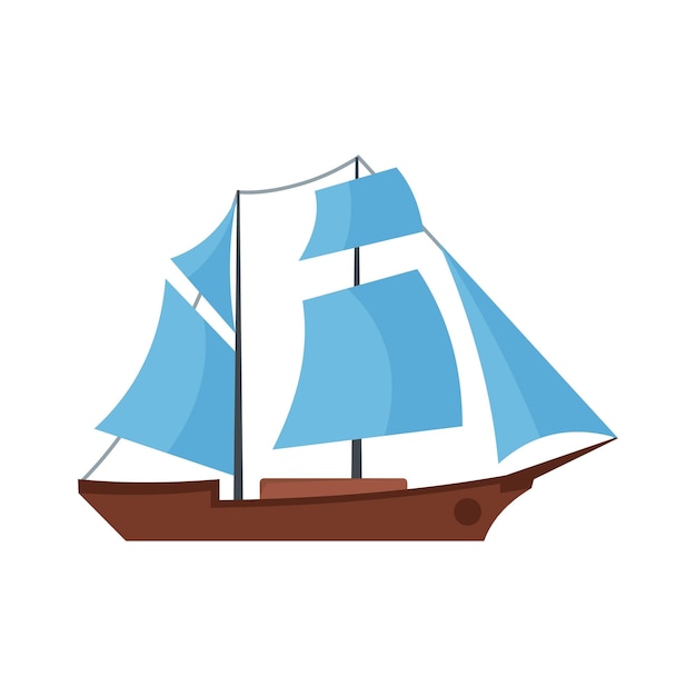 Icono de excursión en barco Ilustración plana del icono de vector de excursión en barco aislado sobre fondo blanco