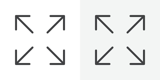 Icono de expansión Signo vectorial de contorno