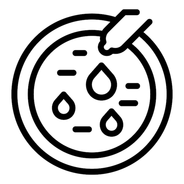 Icono de experimento científico Contorno Icono de vector de experimento científico para diseño web aislado sobre fondo blanco