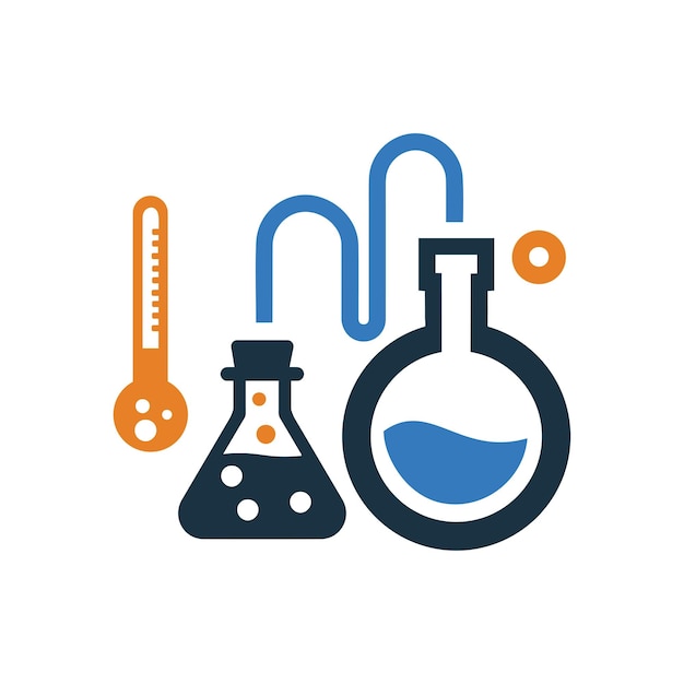 icono de experimento de laboratorio Ilustración vectorial simple