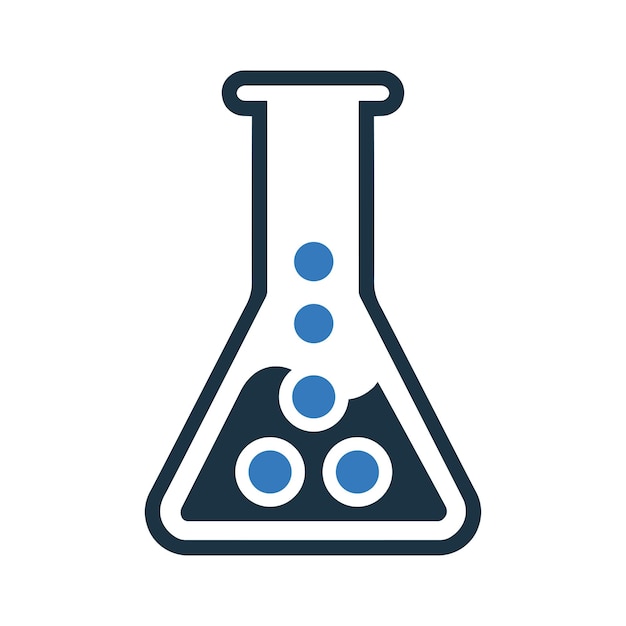 Icono de experimento de prueba de laboratorio Diseño vectorial editable simple aislado en un fondo blanco