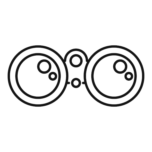 Icono de explorador de binoculares Icono de vector de explorador de binoculares de contorno para diseño web aislado sobre fondo blanco
