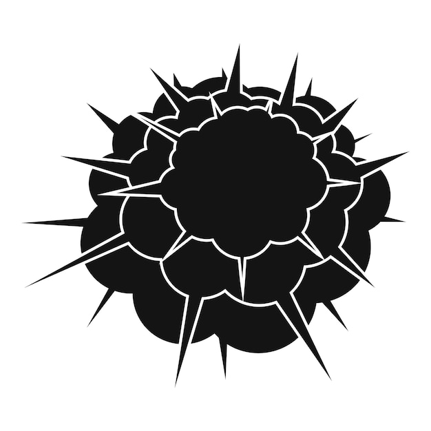 Vector icono de explosión atómica ilustración sencilla del icono del vector de explosiión atómica para la web