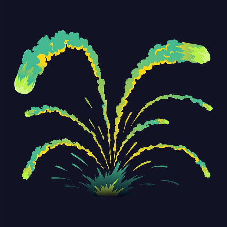 Vector icono de explosión de dibujos animados elemento de cómic nube de auge y humo de llama y explosión elemento de vector de efecto de auge para el diseño del juego