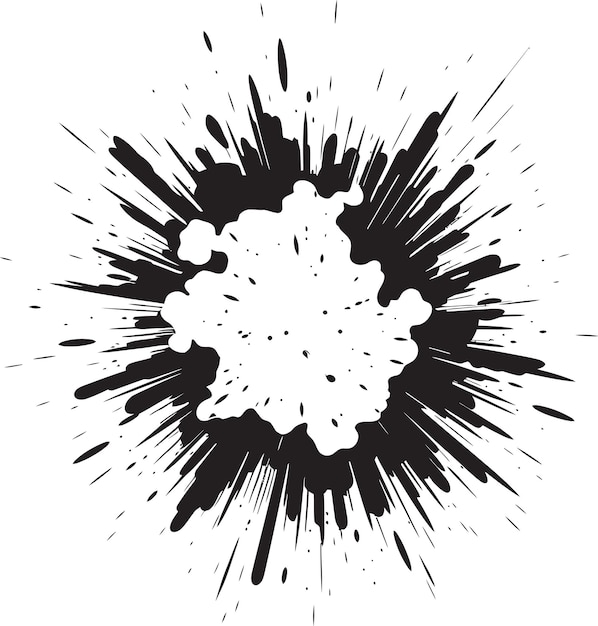 Vector icono de explosión dinámica de boomer comics diseño vectorial negro de fusión de kaboom