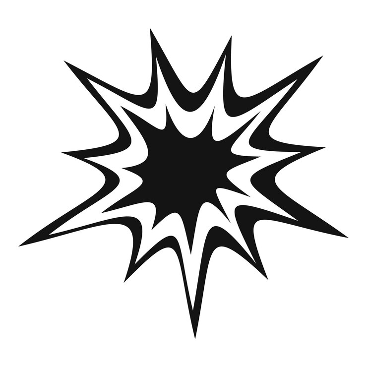Icono de explosión pesada Ilustración sencilla del ícono del vector de explosiión pesada para la web
